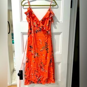 Willow & Clay wrapped floral midi dress